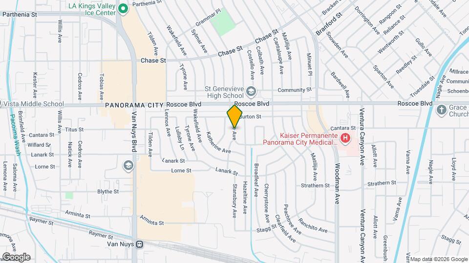 8151 Hazeltine Ave Map and Location Details