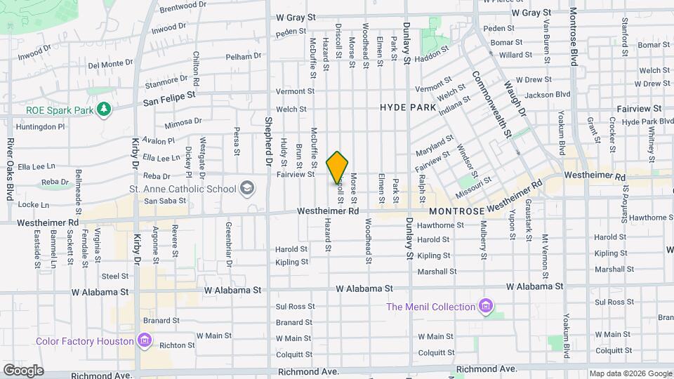 2502 Driscoll St Map and Location Details