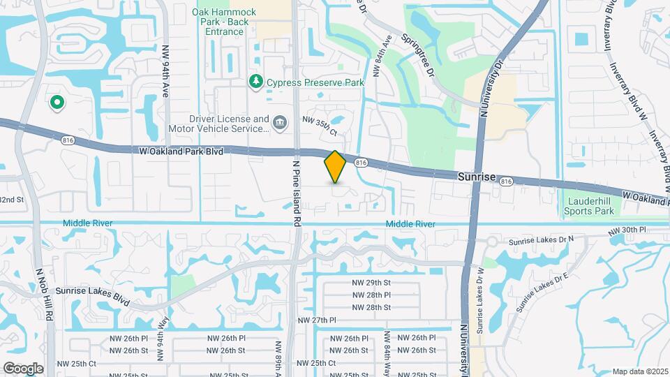 3282 N Pine Island Rd Map and Location Details