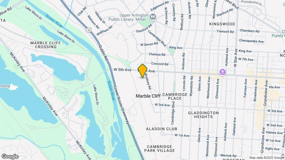 1607 Roxbury Rd Map and Location Details