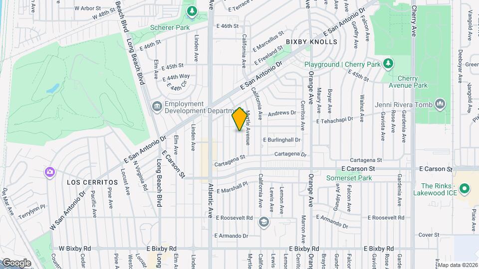 4334 Olive Ave Map and Location Details