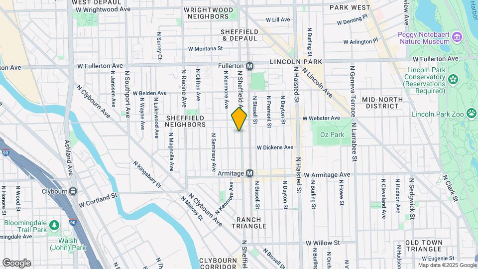 2128 N Sheffield Ave Map and Location Details