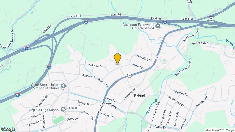 1688 Overhill Rd Map and Location Details