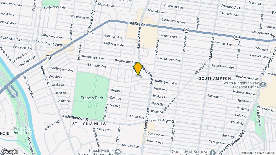 5855 Nottingham Ave Map and Location Details