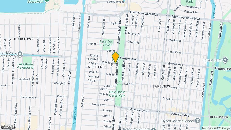 6568 Pontchartrain Blvd Map and Location Details