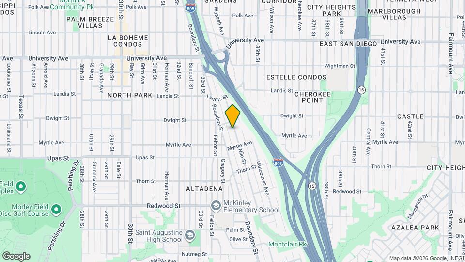 3568 Nile St Map and Location Details