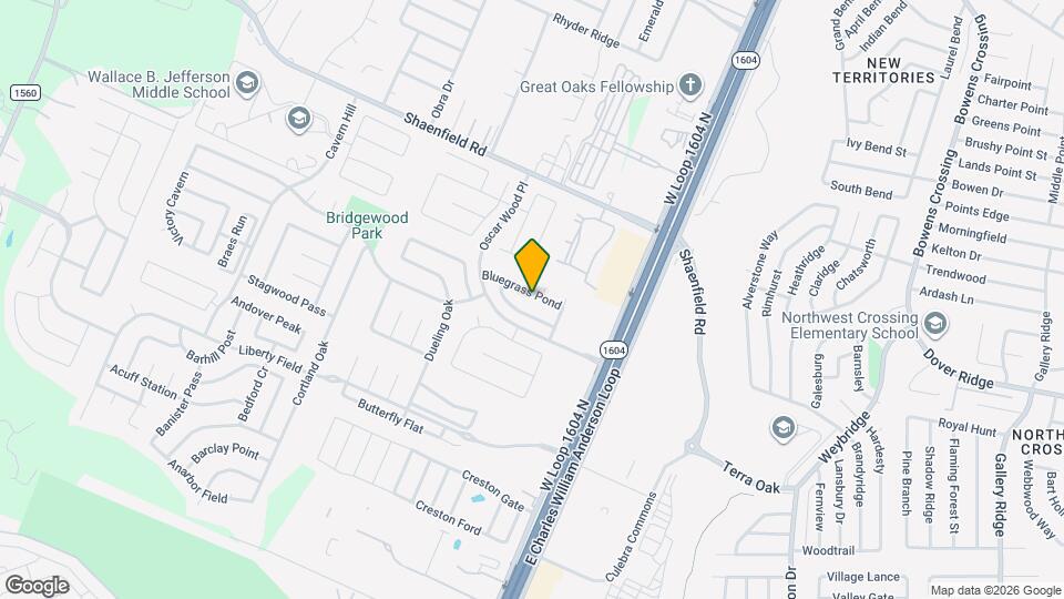 10526 Bluegrass Pond Map and Location Details