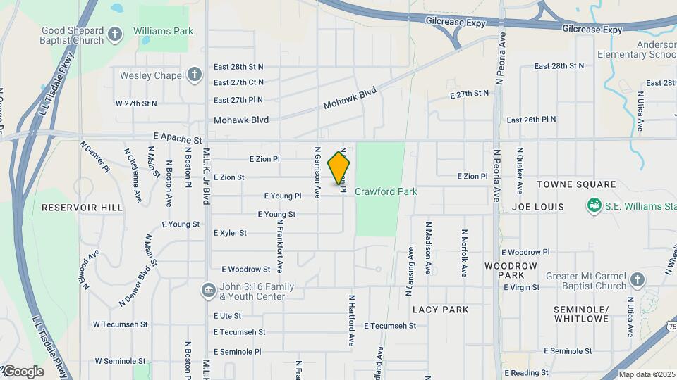 627 E Young Pl Map and Location Details