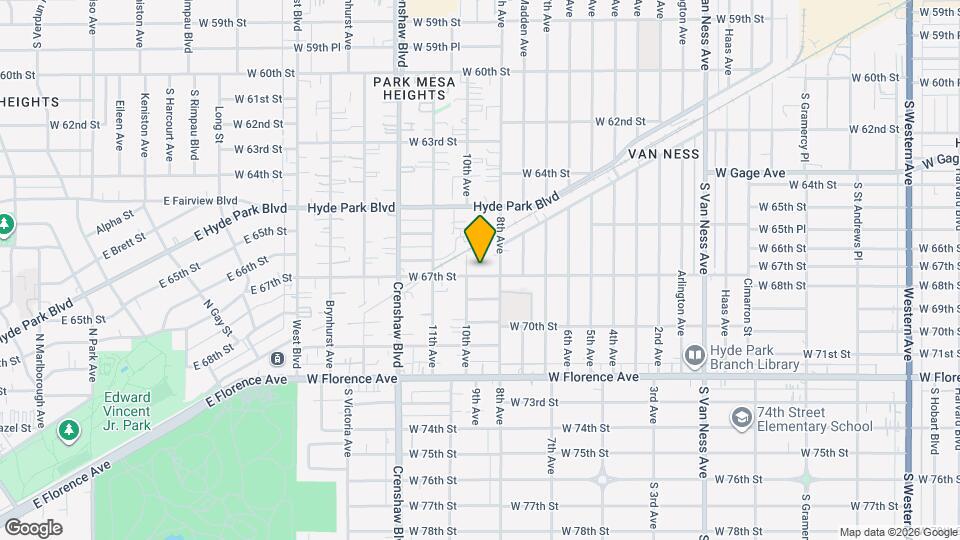 3123 W 67th St Map and Location Details
