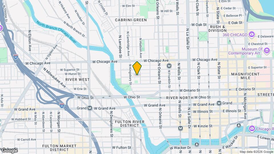 458 W Huron St Map and Location Details