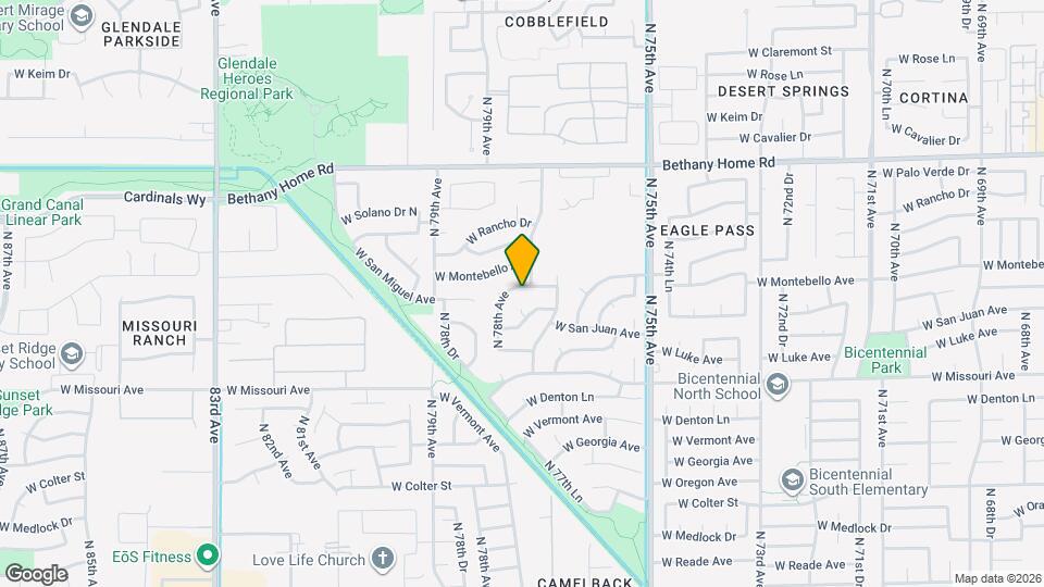 7705 W San Miguel Ave Map and Location Details