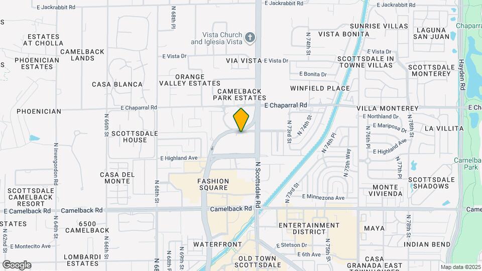 7161 E Rancho Vista Dr Mapa y Detalles de la Ubicación