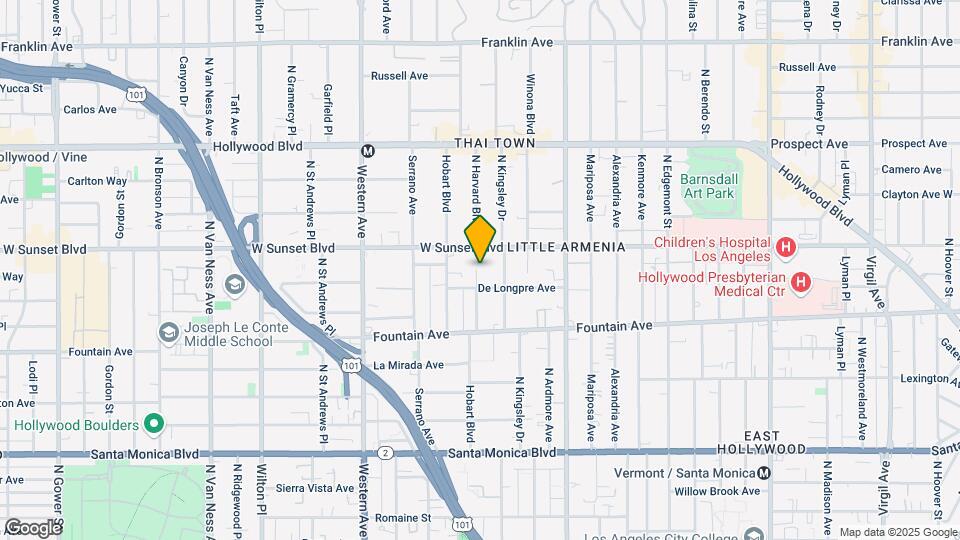 5225 De Longpre Ave Map and Location Details