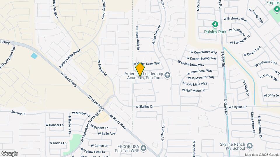 2629 W Prospector Way Map and Location Details