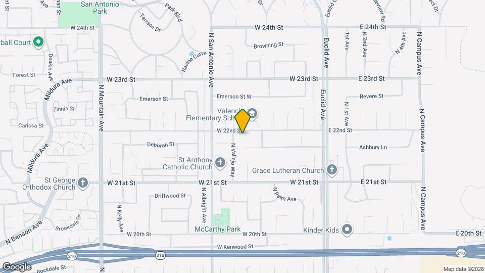 584 W 22nd St Map and Location Details