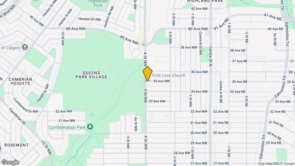 457 35 Av NW Map and Location Details