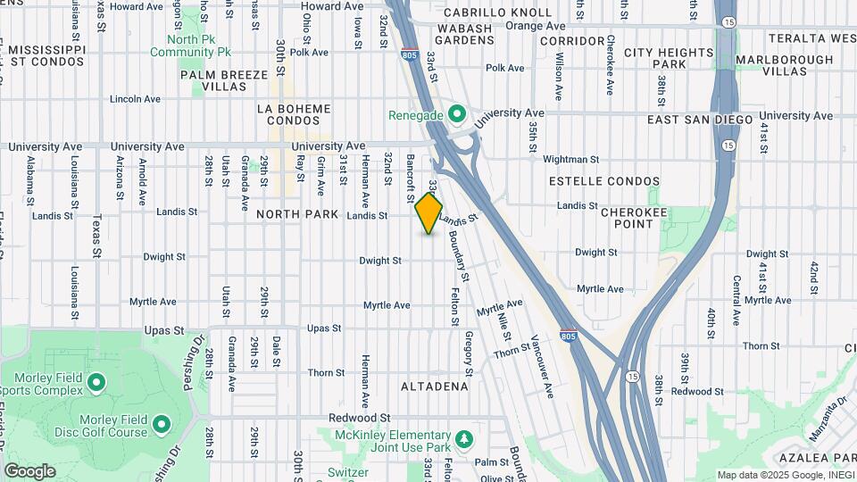 3644 33rd St Map and Location Details