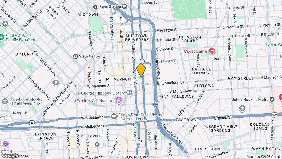 808 N Calvert St Map and Location Details