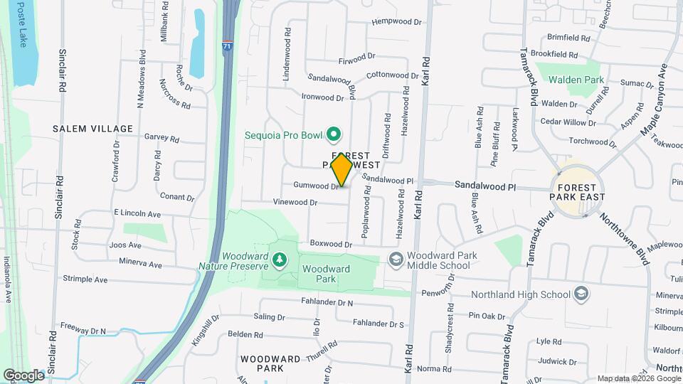 1385 Gumwood Dr Mapa y Detalles de la Ubicación