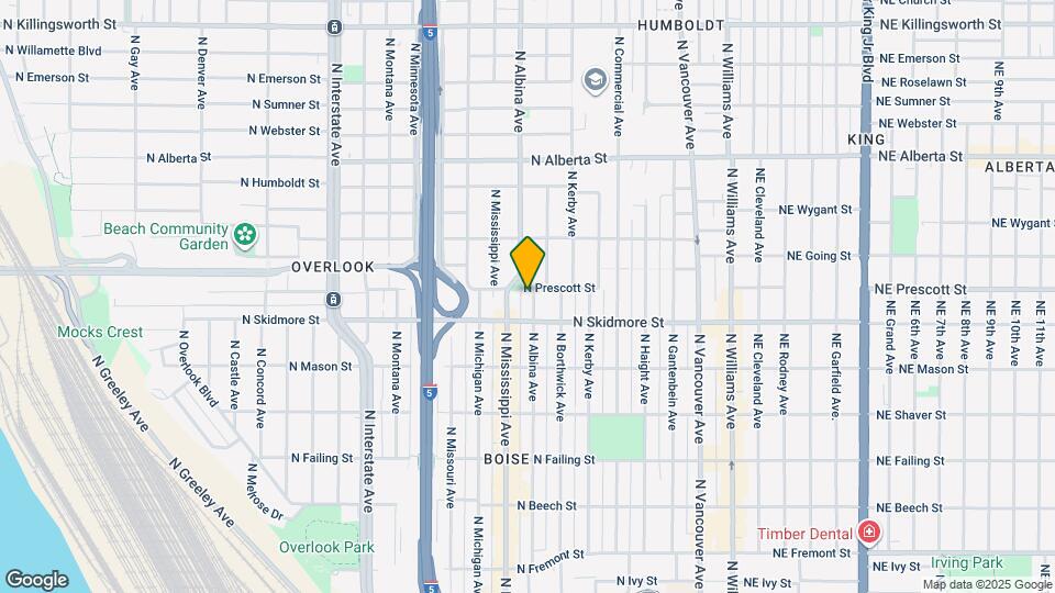 4411 N Albina Ave Mapa y Detalles de la Ubicación