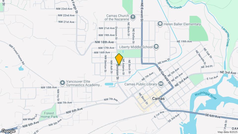 1316 Division St Map and Location Details