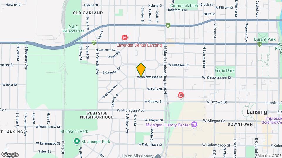 1317 W Shiawassee St Map and Location Details