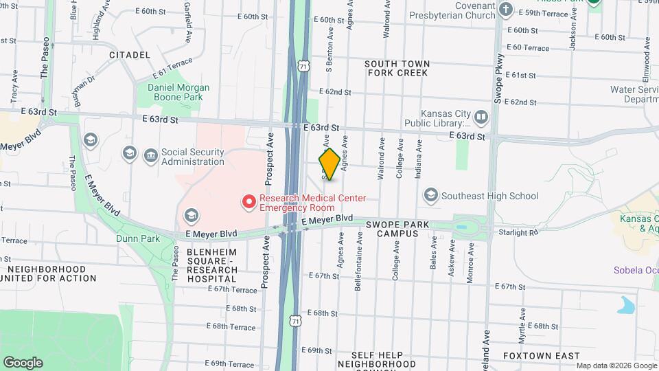 6431 S Benton Ave Map and Location Details