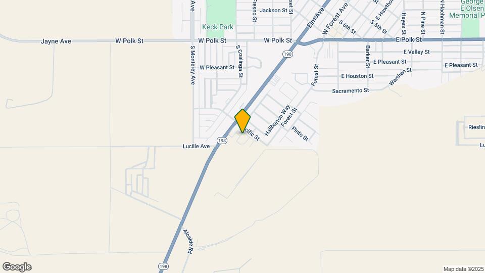 Coalinga Pacific Apartments Map and Location Details