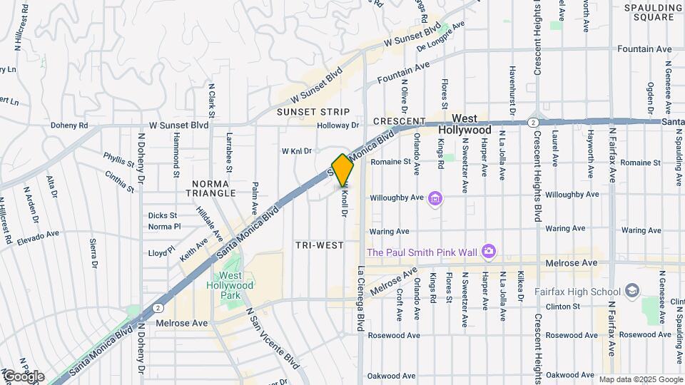 883 N West Knoll Dr Map and Location Details