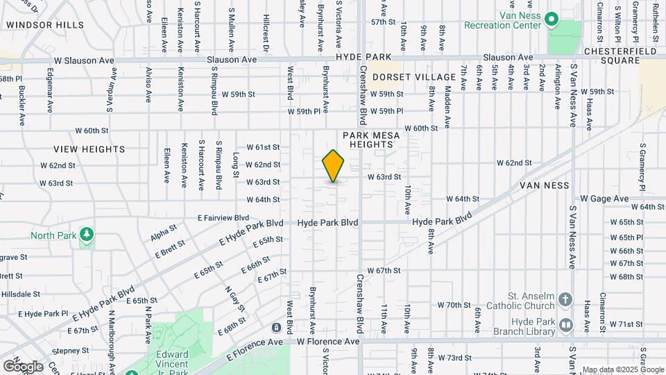 6313 S Victoria Ave, Unit 6313 Map and Location Details