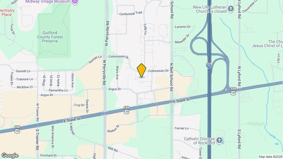 412 Amphitheater Dr Map and Location Details