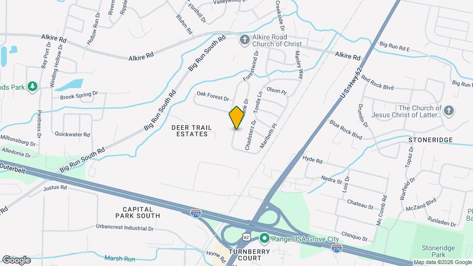 2284 Brookbank Dr Map and Location Details