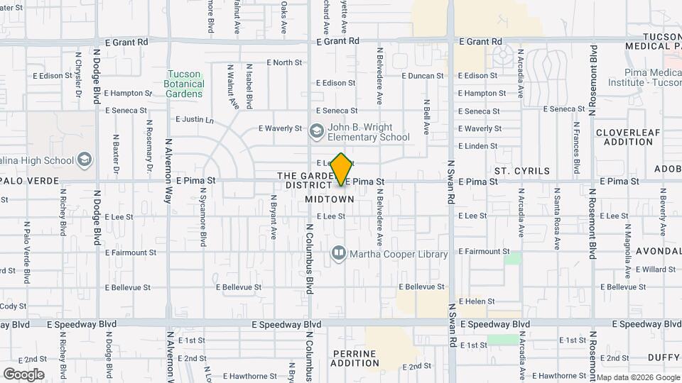 1661 N Catalina Ave Mapa y Detalles de la Ubicación