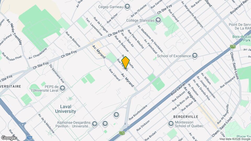 884 Paradis Rue Map and Location Details