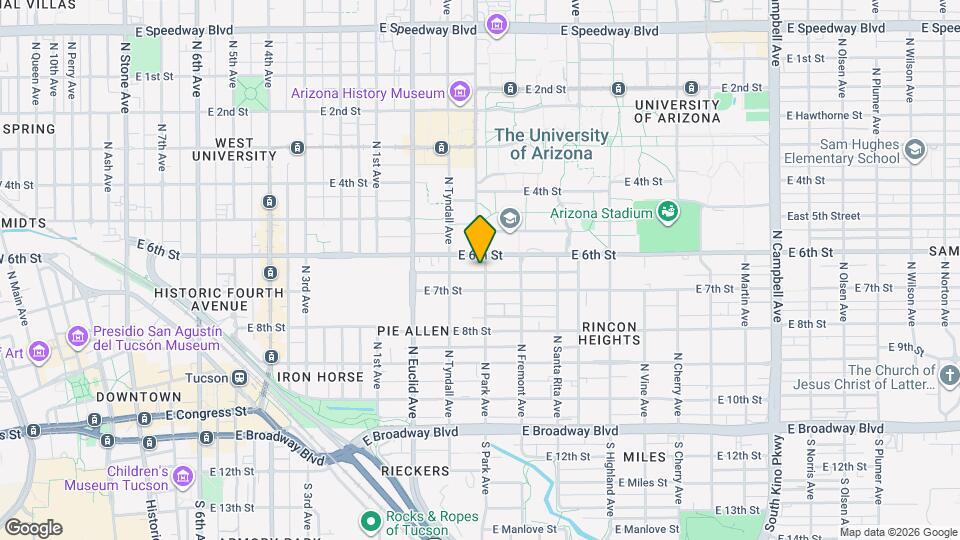 425 N Park Ave Map and Location Details