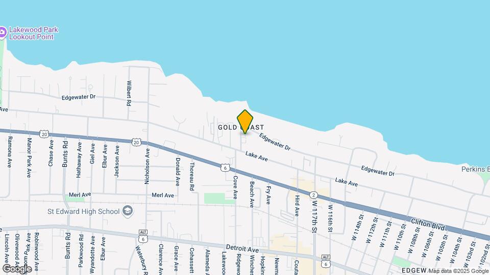1055 Cove Ave Mapa y Detalles de la Ubicación