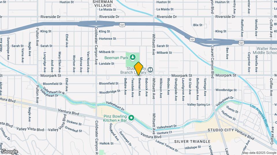 12602 Moorpark St Map and Location Details