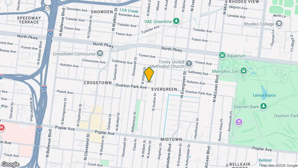 1572 Overton Park Ave Map and Location Details