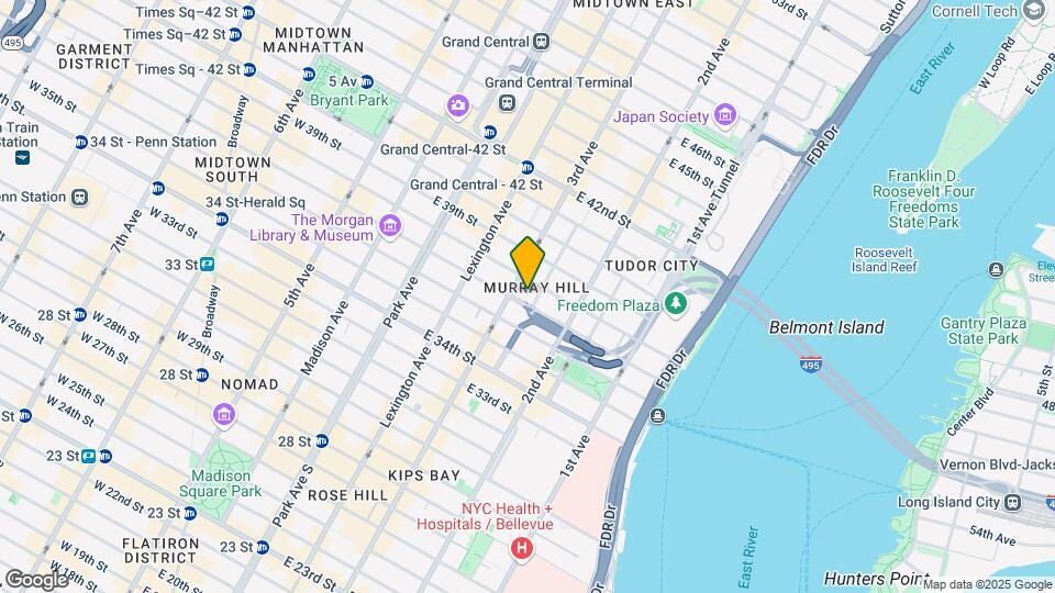 207 East 37th Street Map and Location Details