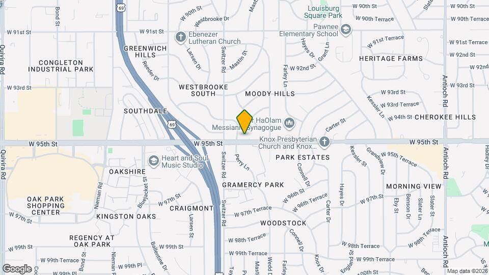 10108 W 95th St, Unit 1A Map and Location Details