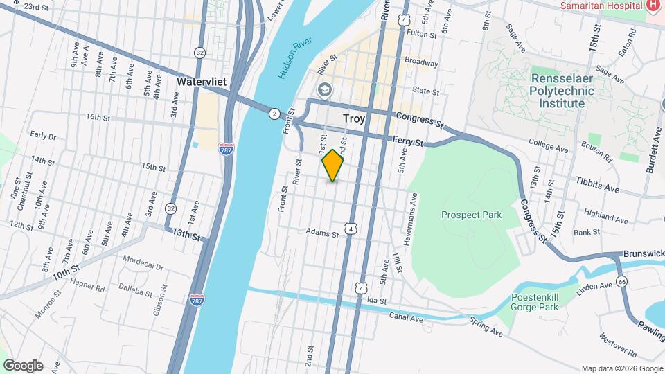 167 2nd St, Unit 167 2nd St #1 Troy, NY 12180 Map and Location Details