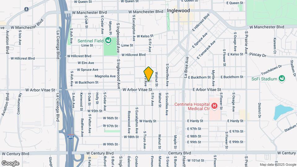 814 S Fir Ave Map and Location Details