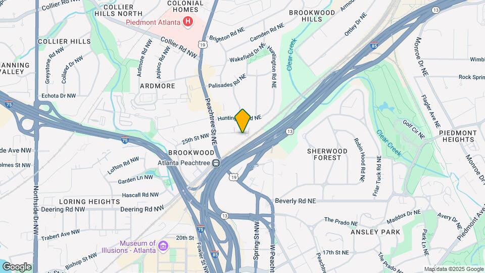 1735 Peachtree St NW Map and Location Details