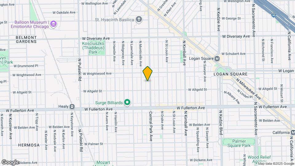 2524 N Central Park Ave Map and Location Details