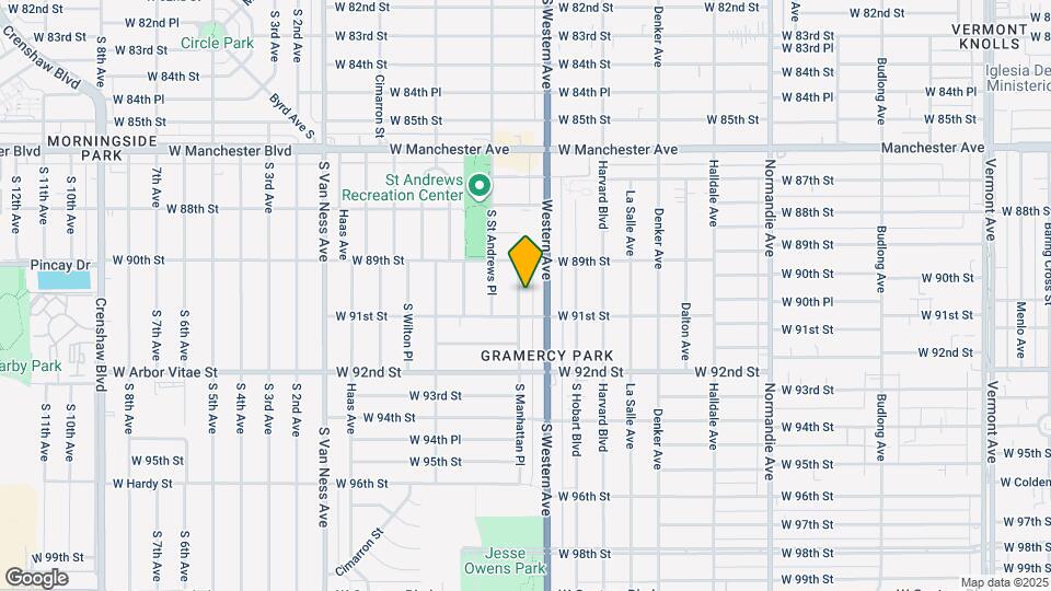 8936 S Manhattan Pl Map and Location Details
