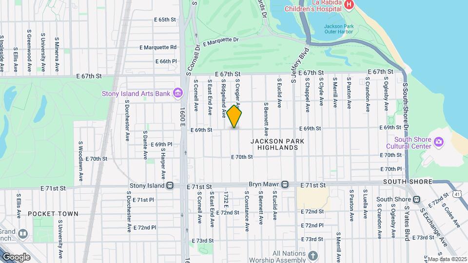 6904 S Cregier Ave Map and Location Details