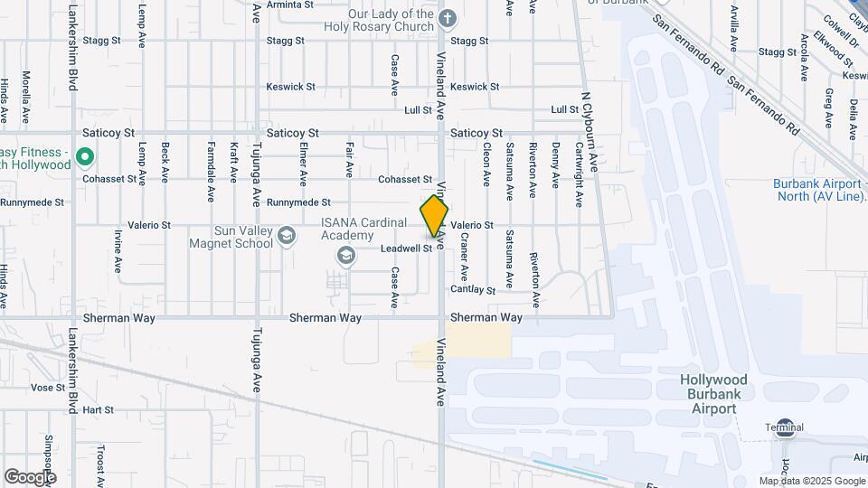 7333 Vineland Ave Map and Location Details