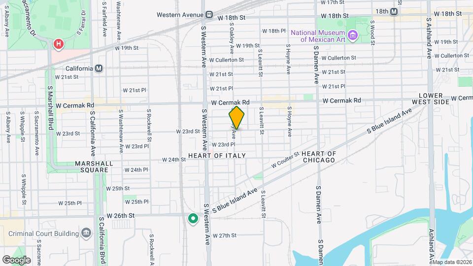 2303 S Oakley Ave Map and Location Details