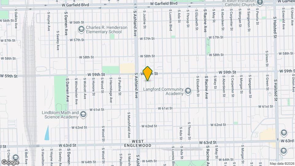 5935 S Justine St Map and Location Details