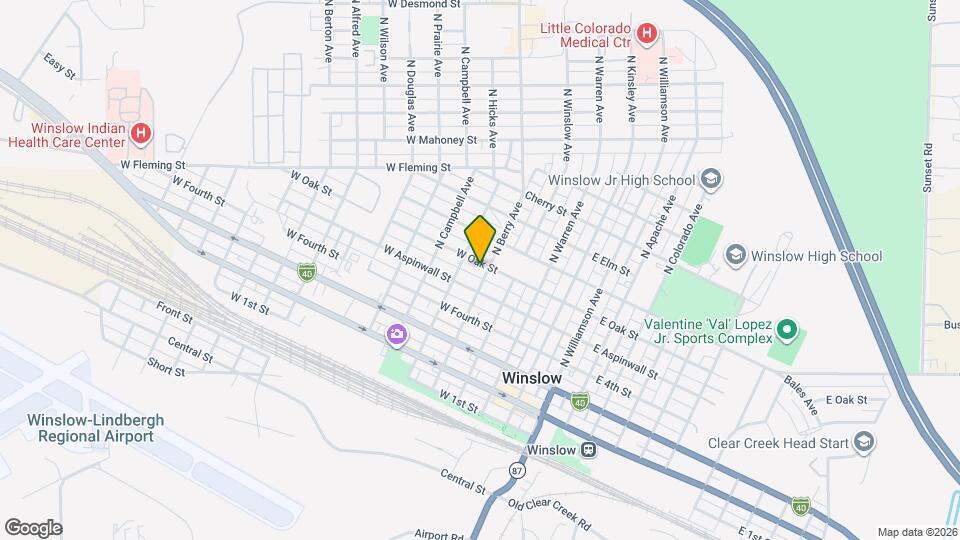 405 W Oak St Map and Location Details